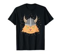 Chat Viking avec Casque Semble en colère T-Shirt