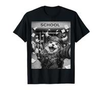 Chat Viking Dernier Jour d'école Summer Break Funny Selfie T-Shirt