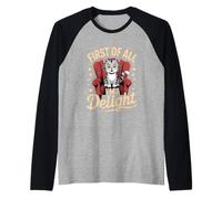 Chat Vintage Amusant Qui Dit d'abord Im A Delight Manche Raglan