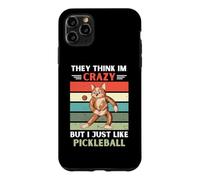 Chat Vintage Ils pensent Que Je suis Fou mais J'aime Juste Le Pickleball Coque pour iPhone 11 Pro Max