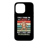 Chat Vintage Ils pensent Que Je suis Fou mais J'aime Juste Le Pickleball Coque pour iPhone 14 Pro Max