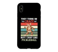 Chat Vintage Ils pensent Que Je suis Fou mais J'aime Juste Le Pickleball Coque pour iPhone XS Max