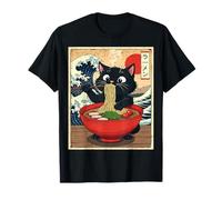 Chat vintage Kawaii Neko Ramen Art Japonais Anime Cadeaux drôles T-Shirt