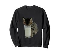 Chat Volant du Lait dans Un Verre Sweatshirt