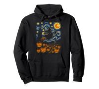 Chat Volant sorcière Halloween Nuit étoilée Filles Femmes Sweat à Capuche