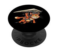 Chat volant volant planeur en vol suspendu mignon PopSockets PopGrip Adhésif