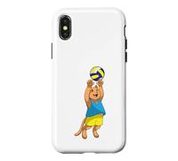 Chat Volleyeur Volleyball Sport Coque pour iPhone X/XS