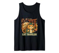 Chat Voyageur Japonais Aventure Art Débardeur