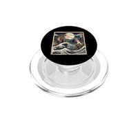 Chat vs T-Rex Japonais Great Wave Art drôle PopSockets PopGrip pour MagSafe