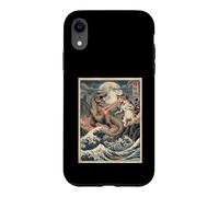 Chat vs T-Rex Japonais Ukiyo-e Kaiju Monster Art Coque pour iPhone XR