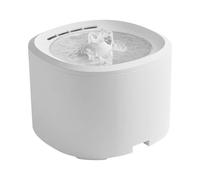 Chat Water Fountain, 3L Dispensateur Automatique De l'eau pour Animaux De Compagnie, Système De Circulation Silencieux Alimentée par USB, Triple Filtration avec Filtre Remplaçable, 1 Unité Blanche