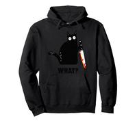 Chat What? Chat Noir drôle, Chat meurtrier avec Couteau Sweat à Capuche