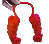 Chat with Muscular Arms - Accessoire De Costume Amusant en Impression 3D pour Chats Et Petits Chiens, Décorations Amusantes, Idéal pour Les Fêtes D'hallowe (Rouge, Poing)