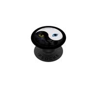 Chat Yin Yang Noir Balance des Blancs Humour PopSockets PopGrip Adhésif