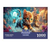 Chat1000 Pièces Amusants Puzzlefaune Sauvage pour Adultes De Jeu pour Adultes Premium avec Défis Créativité Et CommeCadeau52x38cm/1000pcs