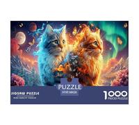 Chat1000 Pièces Aquarelle Puzzle Faune Sauvage pour Adultes De Jeu pour Adultes Parfaitpourla Détente Paysagedes QuatreSaisons 38x26cm/1000pcs