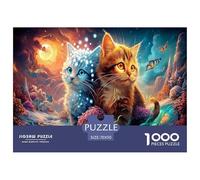 Chat1000 Pièces Aquarelle Puzzle Faune Sauvage pour Adultes De Jeu pour Adultes Parfaitpourla Détente Paysagedes QuatreSaisons 70x50cm/1000pcs