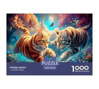 Chat1000 Pièces Aquarelle Puzzle Faune Sauvage pour Adultes De Jeu pour Adultes Parfaitpourla Détente Créativité Et CommeCadeau70x50cm/1000pcs