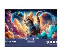 Chat1000 Pièces Aquarelle Puzzle Faune Sauvage pour Adultes De Jeu pour Adultes Parfaitpourla Détente Paysagedes QuatreSaisons 38x26cm/1000pcs