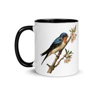 Chatcripant Mug Hirondelle - Tasse Hirondelle Oiseau - Cadeau Amateur d’Oiseaux - Mug Illustré Nature (Hirondelle)