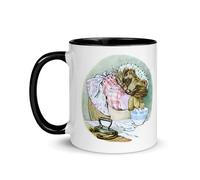 Chatcripant Mug Pierre Lapin 325 ml - Tasse Beatrix Potter - Mug Illustration Vintage - Tasse Lapin Enfant - Cadeau Original - Café Thé Céramique (Mme Piquedru)