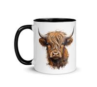 Chatcripant Mug Vache Humour Nature Humour Déco Contemplation Cadeau Animaux Original Tasse Café Thé Balade Campagne Randonnée Agriculteur (Highland)
