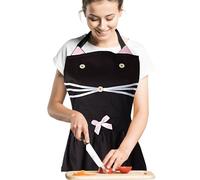Chatcripant Tablier de Cuisine Femme Chat - Ensemble Cuisine avec Tablier, Manique, Gant Anti-Chaleur et Torchon Chat - Idée Cadeau Originale pour Femme, Maman ou Mamie