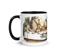 Chatcripant Tasse Alice aux Pays des Merveilles Mug Lewis Carroll Tenniel Cadeau Chapelier Fou Lecteur Chat Café Thé