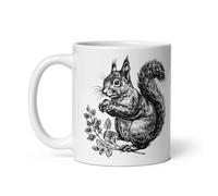 Chatcripant Tasse Nature Cerf Sanglier Renard Laie Marcassin Forêt Balade Chasse Chasseur Animaux Campagne Thé Café Original Mug Cadeau Collègue Homme Femme Naturaliste Papi Mamie (Écureuil)