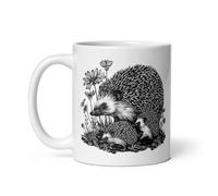 Chatcripant Tasse Nature Cerf Sanglier Renard Laie Marcassin Forêt Balade Chasse Chasseur Animaux Campagne Thé Café Original Mug Cadeau Collègue Homme Femme Naturaliste Papi Mamie (Hérisson)