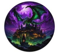 Château 1000 Pièces Puzzle Circulaire Peinture Artistique créative Puzzle Adulte pour Enfants Jeux De Défi Uniques Jeu D'Intelligence Décoration pour Enfants Cadeau 1000pcs (67.5x67.5cm)