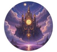 Château 1000 Pièces Puzzle Circulaire Peinture Artistique créative Puzzles Classiques Jeu Cadeau Unique Jeu D'Intelligence Cadeaux 1000pcs (67.5x67.5cm)