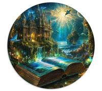 Château 1000 Pièces Puzzle Circulaire Peinture Artistique créative Puzzles Classiques Jeu Cadeau Unique Jeu D'Intelligence Cadeaux 1000pcs (67.5x67.5cm)