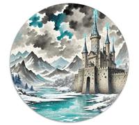 Château 1000 Pièces Puzzle Convient Aux Adultes Enfants Jeu Beau Paysage Rond Puzzles Classiques Bricolage Jeu Cadeau Unique (67.5x67.5cm)