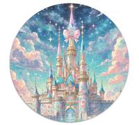 Château 1000 Pièces Puzzle Intelligence Beau Paysage Circulaire Décoration Moderne DIY Créatif Jeux De Défi Uniques (67.5x67.5cm)