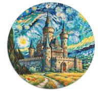 Château 1000 Pièces Puzzle Intelligence Beau Paysage Circulaire Puzzles Classiques Bricolage Cadeau Unique (67.5x67.5cm)