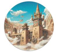 Château 1000 Pièces Puzzle Intelligence Beau Paysage Circulaire Puzzles Classiques DIY Jeu Cadeau Unique (67.5x67.5cm)
