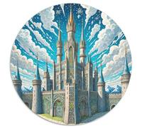 Château 1000 Pièces Puzzle Intelligence Beau Paysage Rond Puzzles Classiques DIY Jeu Cadeau Unique (67.5x67.5cm)