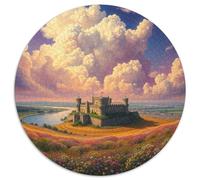 Château 1000 Pièces Puzzle Rond église bâtiment Scenery Church Park Adultes Et Enfants Encastrement Parfait Qualité Premium Artistique Art Activité Artistique 1000pcs (67.5x67.5cm)