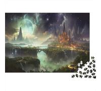 château Alien Puzzle 1000 Pièces Educa Jouet en Bois Cadeau Unique De l'art De La Décoration Double Lune Ciel étoilé Jeu Éducatif pour Adultes Et Enfants À Partir De 12 Ans 1000pcs (75x50c