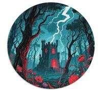 Château Ancien mystérieux Puzzle 1000 Pièces Cadeau Unique Magical forêt Jeu Éducatif Défi Jouet À De Supérieure Peinture Art pour Adultes Enfants 1000pcs (67.5x67.5cm)