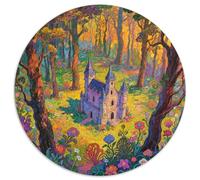Château Ancien mystérieux Puzzles 1000 Pièces Cadeau Unique Magical forêt Jeu Éducatif Challenge Toy À De Supérieure Peinture Art pour Adultes Et Enfants 1000pcs (67.5x67.5cm)