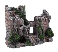 Château Aquarium Décoration Simulation Résine Masquer Maison Fish Tank Aquarium Ornements Décor avec Simulation Réaliste et Détails Authentiques
