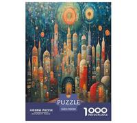 Château Artistique Puzzle 1000 Pièces Monde féérique pour Adultes Jeu De Défi Familial Décoration Intérieure Jeux Éducatifs Cadeaux d'anniversaire pour Noël Tueur Ennuyeux 70x50cm/1000pcs
