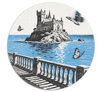 Château Baroque Puzzles 1000 Pieces Cadeau Unique bâtiment Jeu Éducatif Défi Jouet À De Supérieure Peinture Art pour Adultes Et Enfants À Partir De 14 Ans 1000pcs (67.5x67.5cm)
