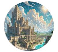 château Bran 1000 Pièces Jigsaw Puzzles Puzzle Rond pour Adultes Et Enfants Cadeaux Jeu D'Intelligence De l'art De La DécoRat ION Moderne 1000pcs (67.5x67.5cm)
