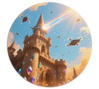 château Bran 1000 Pièces Puzzle Puzzles Ronds pour Adultes Et Enfants Cadeaux Jeu D'Intelligence De l'art De La DécoRat ION Moderne 1000pcs (67.5x67.5cm)