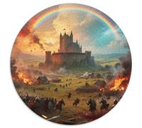 château Bran 1000 Pièces Puzzle Puzzles Ronds pour Enfants Cadeaux Jeu D'Intelligence De l'art De La DécoRat ION Moderne 1000pcs (67.5x67.5cm)