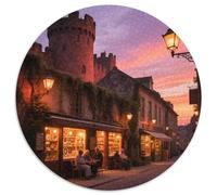 château Bran 1000 Pièces Puzzle Puzzles Ronds pour Enfants Décompression Jeu D'Intelligence De l'art De La DécoRat ION Moderne 1000pcs (67.5x67.5cm)