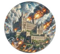 château Bran 1000 Pièces Puzzle Puzzles Ronds pour Enfants Encastrement Parfait Jeu D'Intelligence De l'art De La DécoRat ION Moderne 1000pcs (67.5x67.5cm)